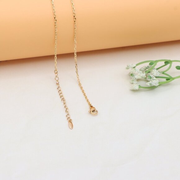 Elegant Rose Gold Necklace with Teardrop CZ Pendant, XPNL0407 - Picture 12 of 12